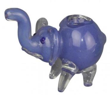 GLAS Elephant Pipe-ca.10cm hoch + 10cm lang