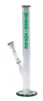 Glasbong Zylinder, Green Smoke, 46cm Höhe, 18.8er